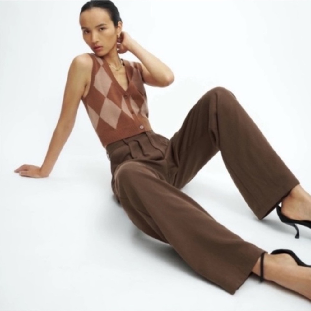 Reformation Brown Wide Leg Pants